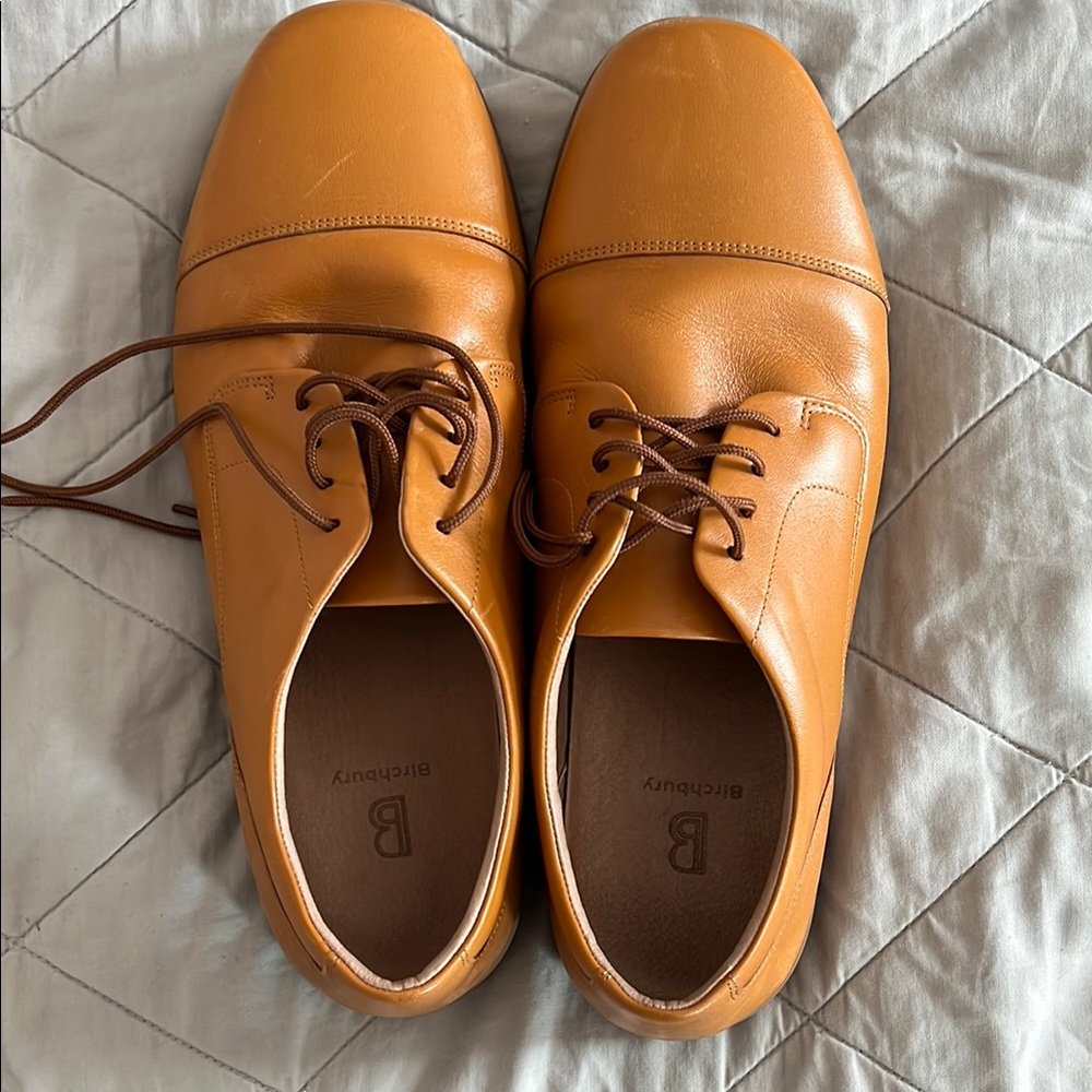 Birchbury Barefoot Tan Leather Oxford Dress Shoes